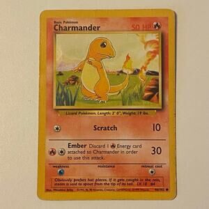 Vintage 1999 Pokémon TCG Charmander Base Set 46/102 Regular Common